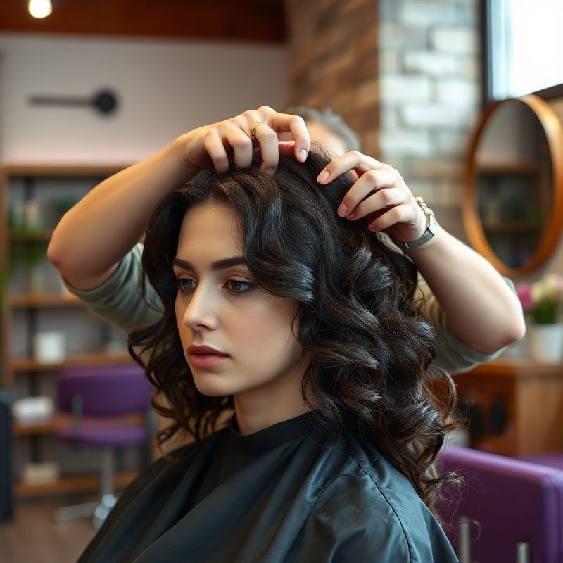 Stylist performing a precision haircut on a client in the Pulsekbeta studio